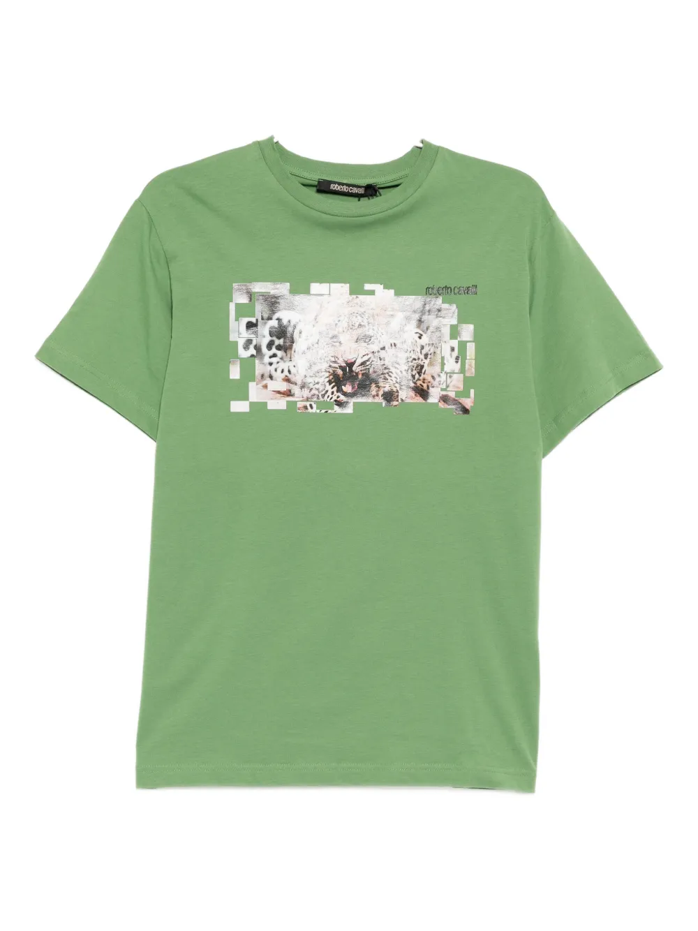 Roberto Cavalli graphic-print cotton T-shirt - Verde