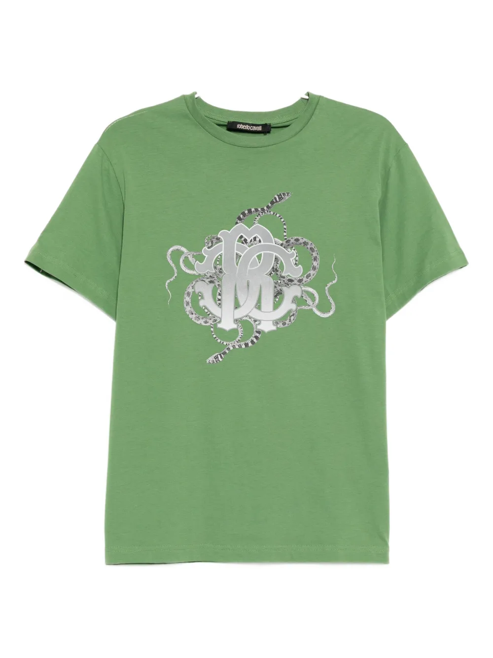Roberto Cavalli graphic-print cotton T-shirt - Verde