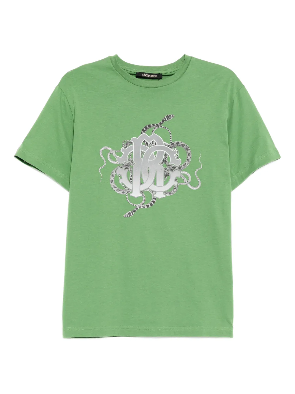 Roberto Cavalli graphic-print cotton T-shirt - Verde