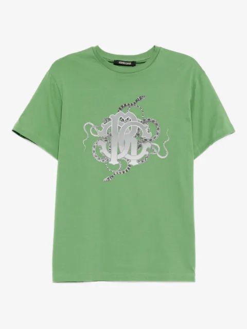 Roberto Cavalli playera de algodón con estampado gráfico