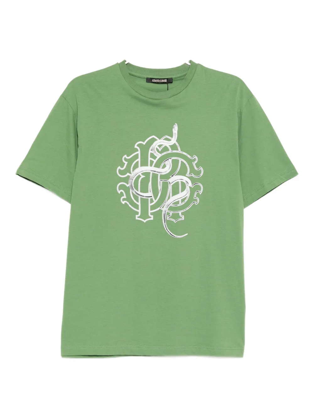 Roberto Cavalli graphic-print cotton T-shirt - Verde