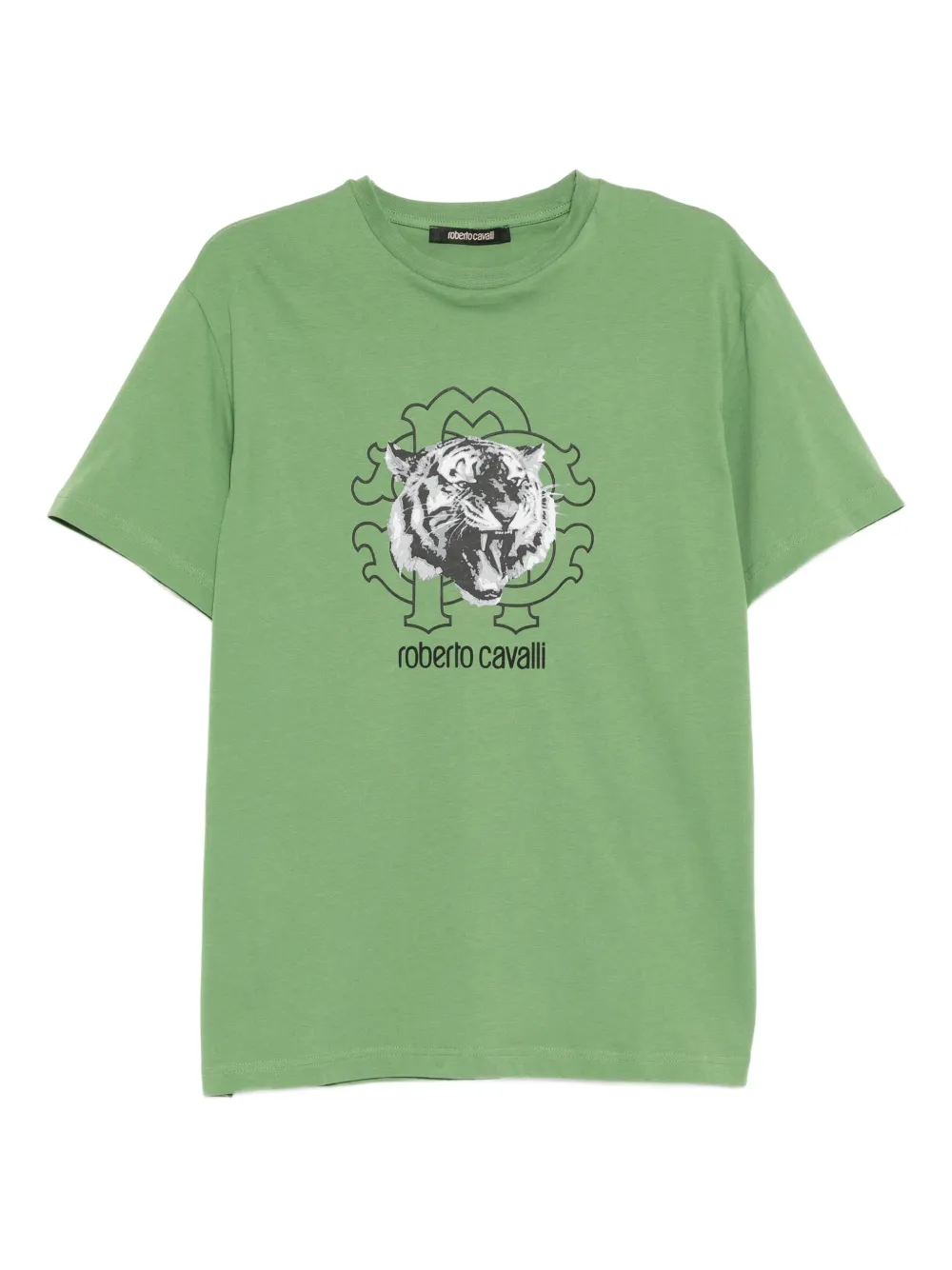 Roberto Cavalli graphic-print cotton T-shirt - Verde