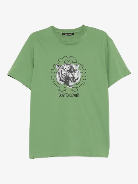 Roberto Cavalli playera de algodón con estampado gráfico