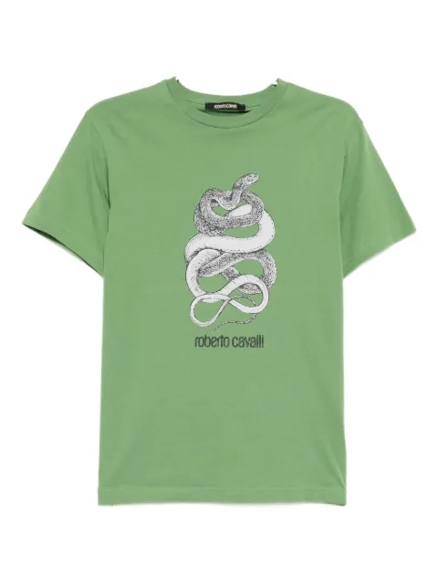 Roberto Cavalli graphic-print cotton T-shirt