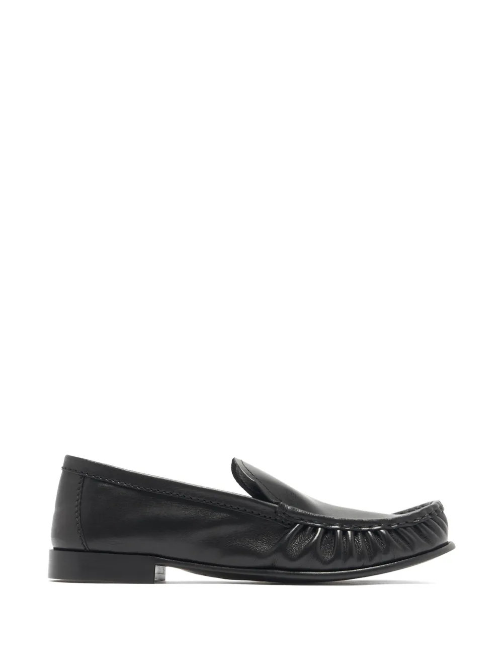 Miu Miu embossed-logo loafers - Black