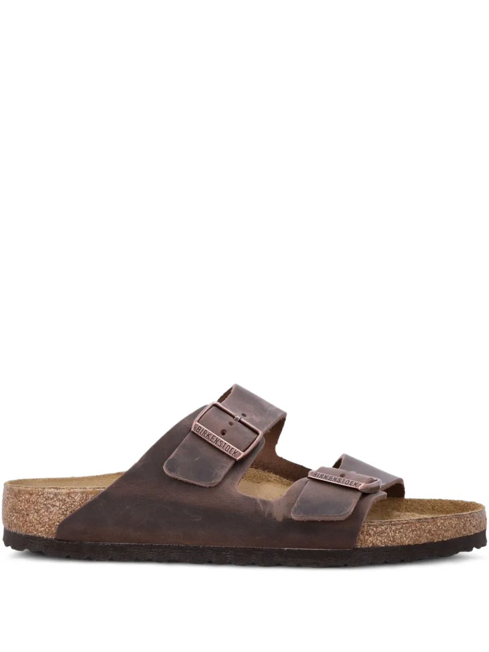 Birkenstock Arizona buckled leather sandals - Marrone