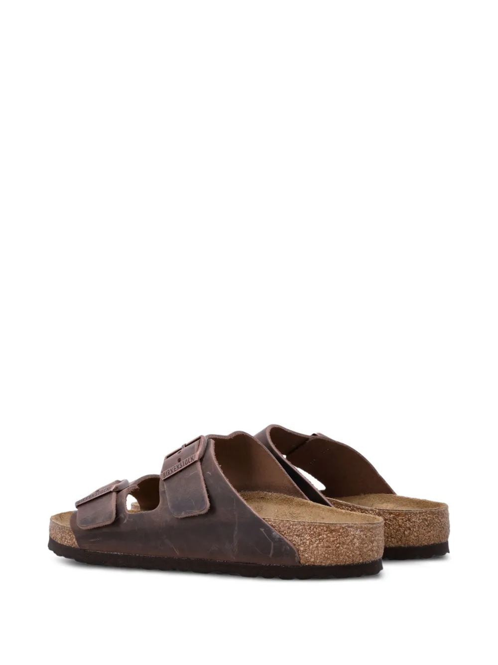 Birkenstock Arizona leren sandalen met gesp Bruin
