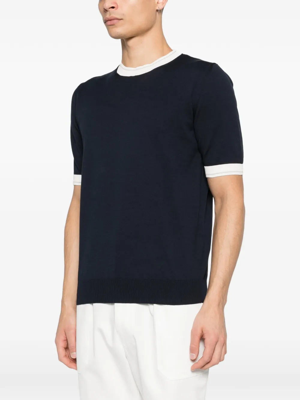 Eleventy T-shirt met ronde hals Blauw