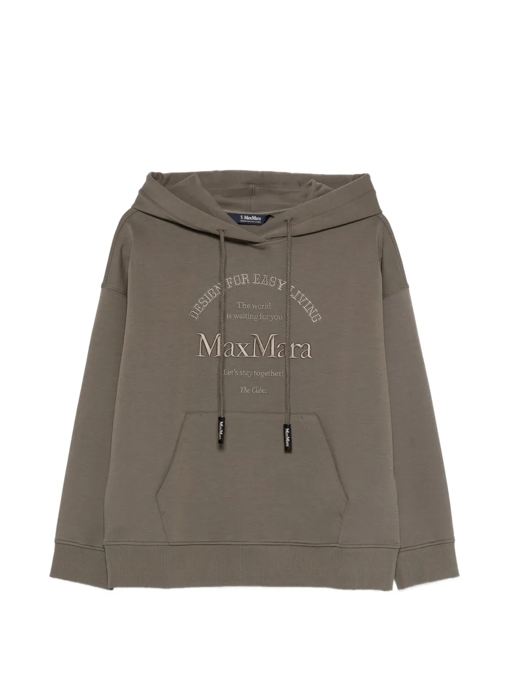 'S Max Mara logo-embroidered hoodie - Verde