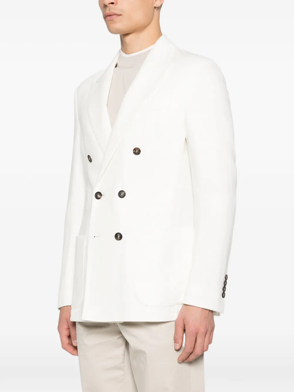 Eleventy Blazer met dubbele rij knopen Wit