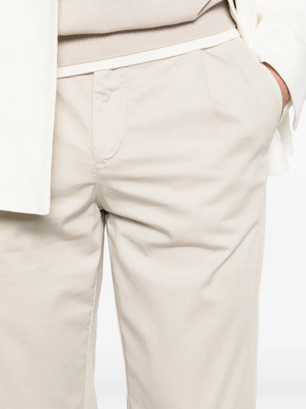 Eleventy Broek met trekkoordtaille Beige