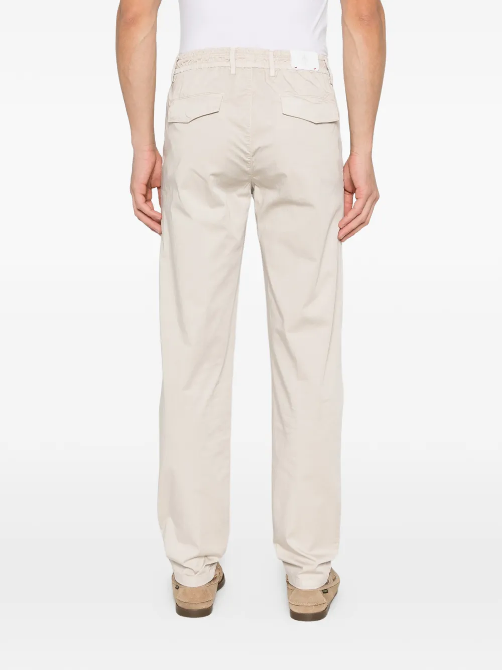 Eleventy Broek met trekkoordtaille Beige