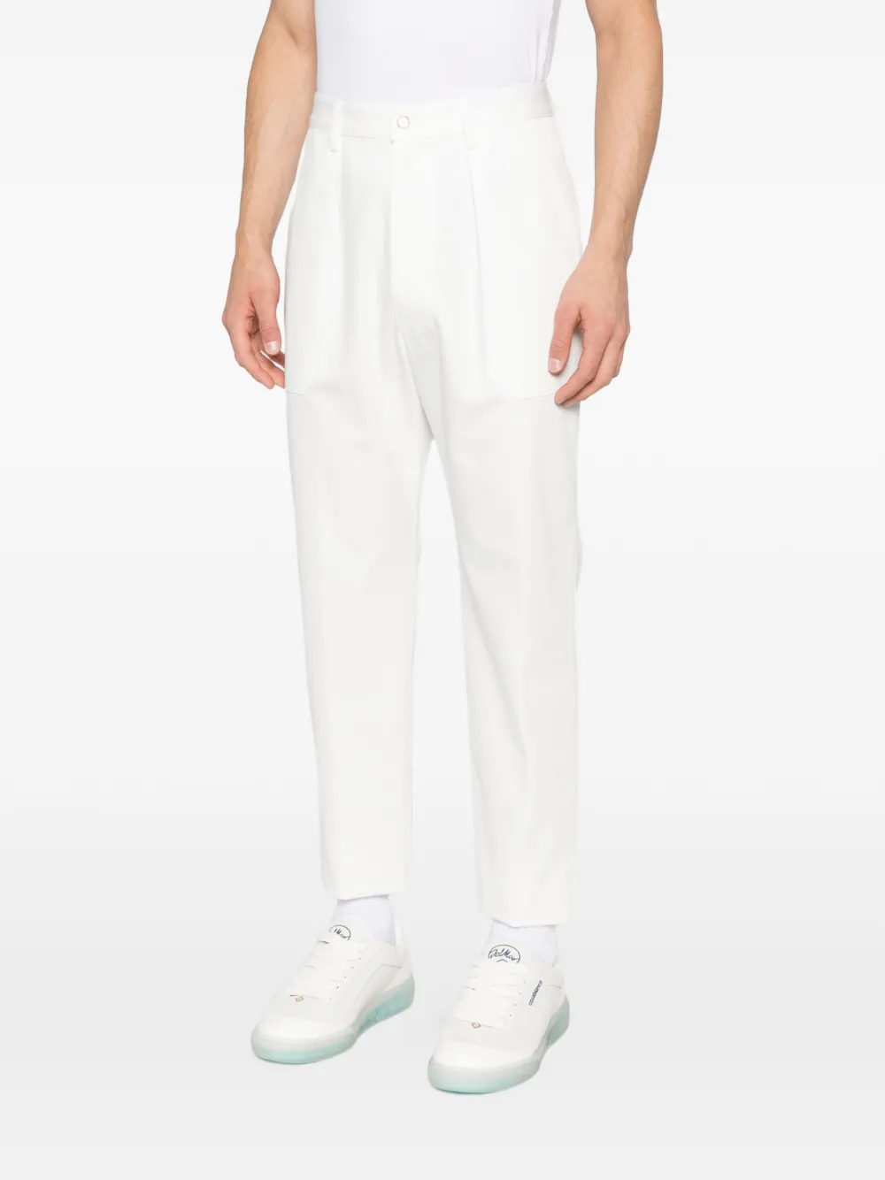  Eleventy Pleated Trousers - White 