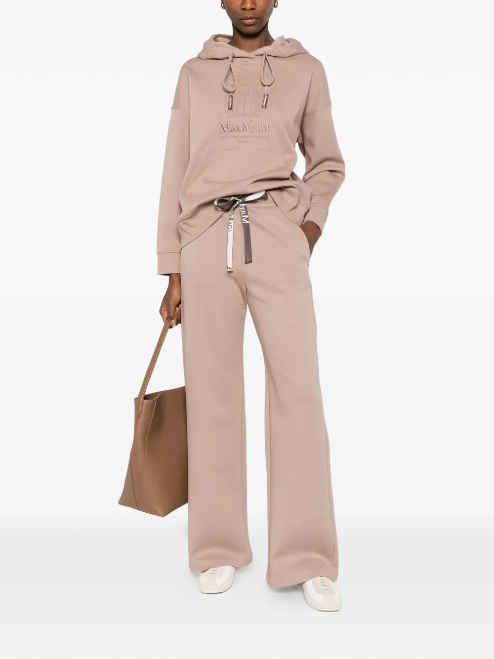 'S Max Mara logo-embroidered hoodie - Roze