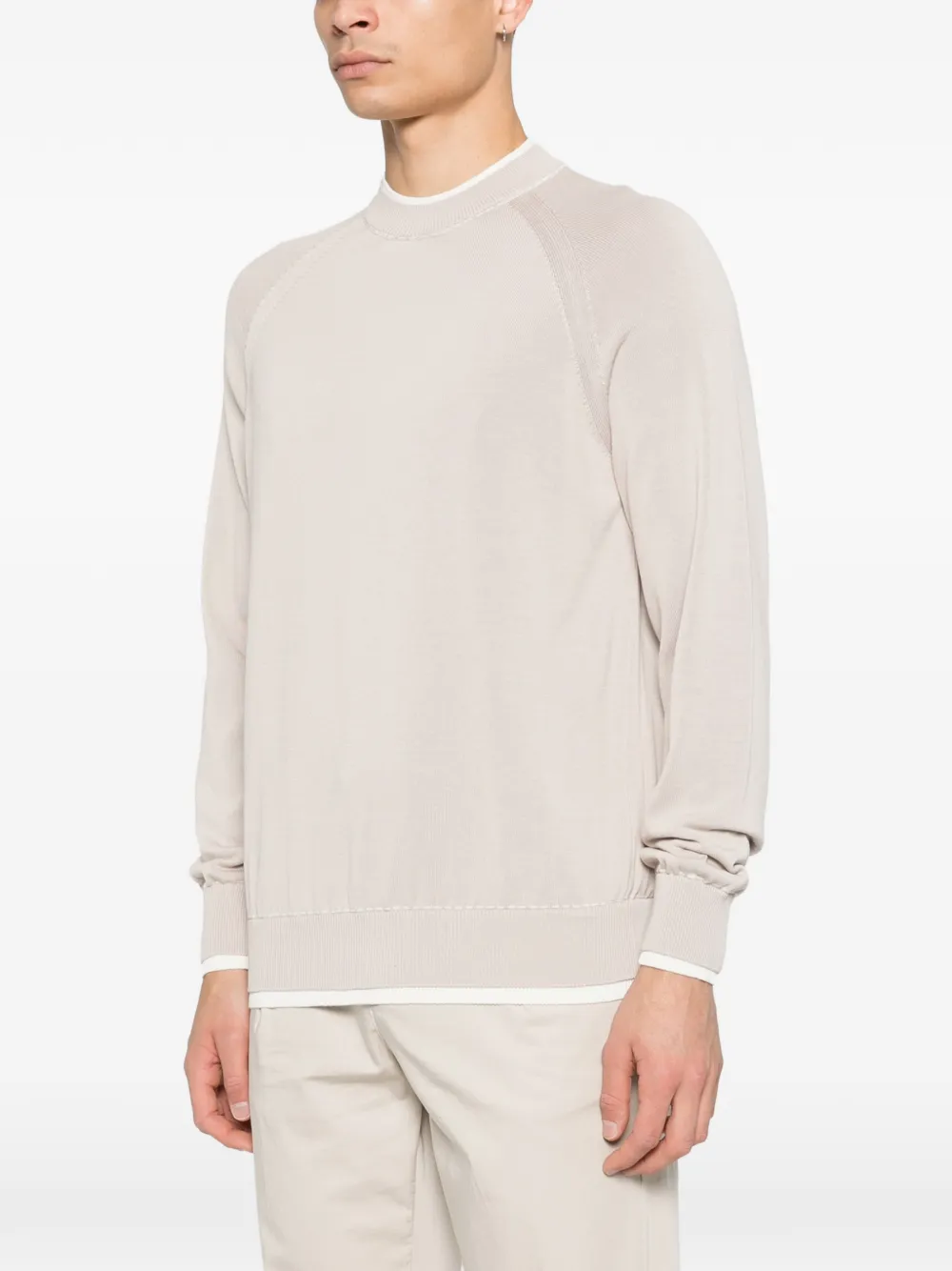 Eleventy T-shirt met gelaagd-effect Beige
