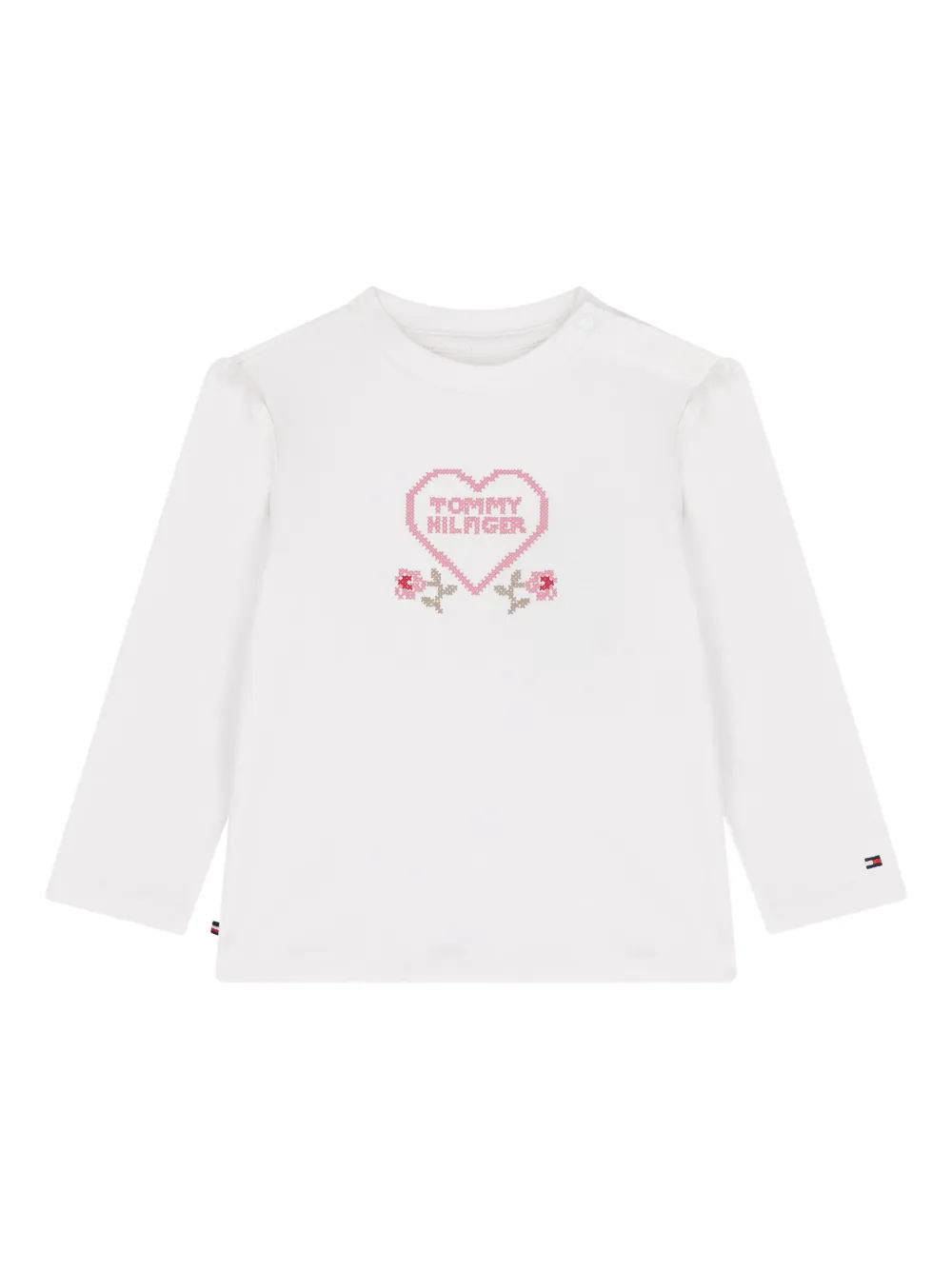 Tommy Hilfiger Junior logo-detail long-sleeve T-shirt - Bianco