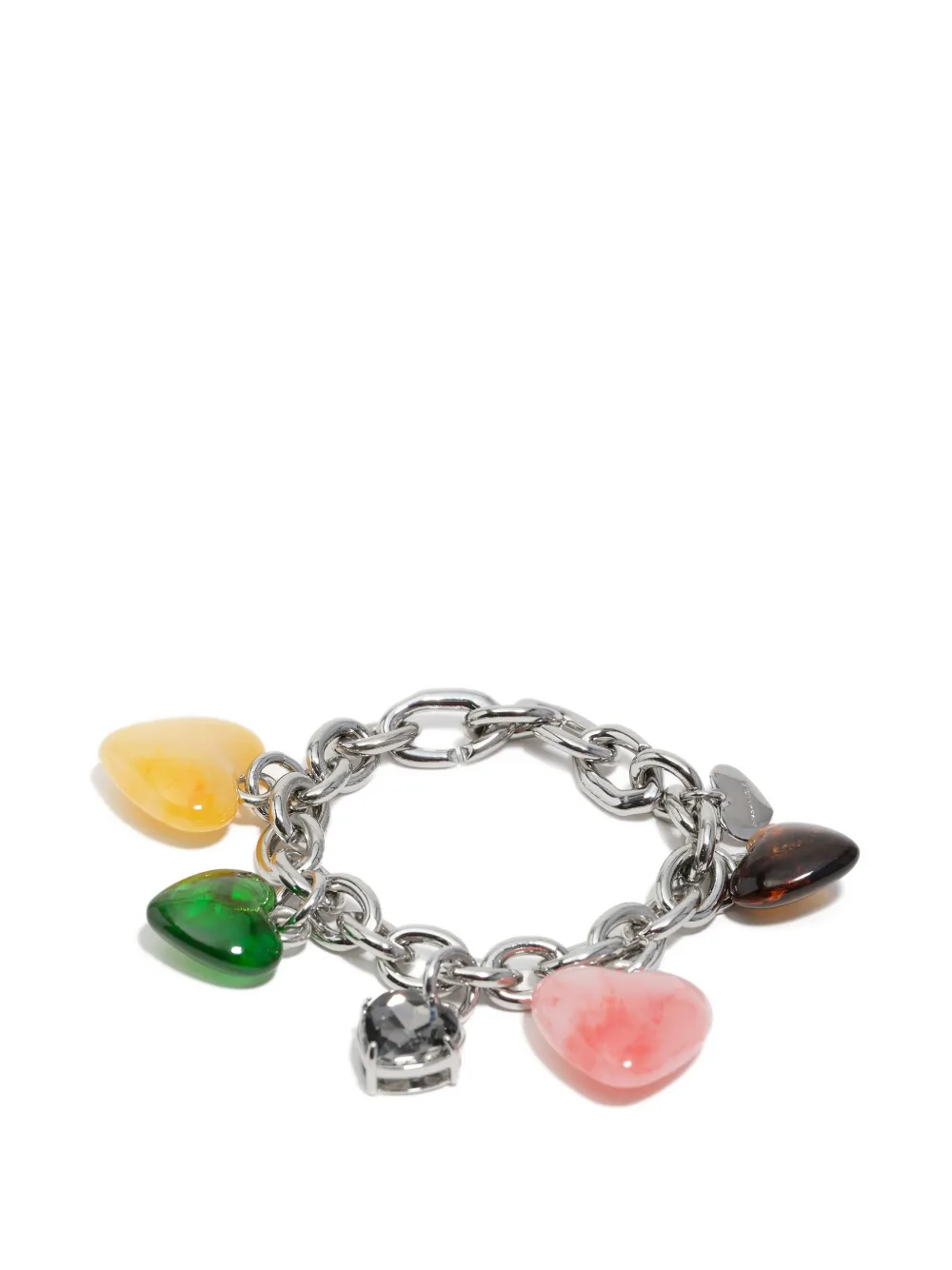 Bimba y Lola Bracciale in corda con ciondolo a cuore - Argento