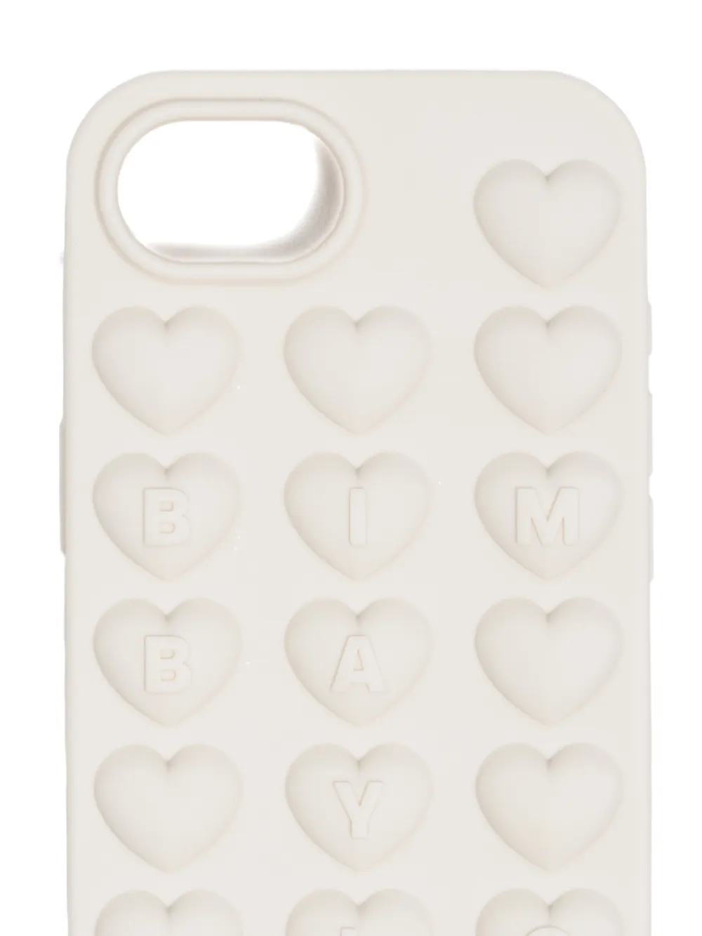  Bimba Y Lola Heart-embossed Iphone 16e Case - White 