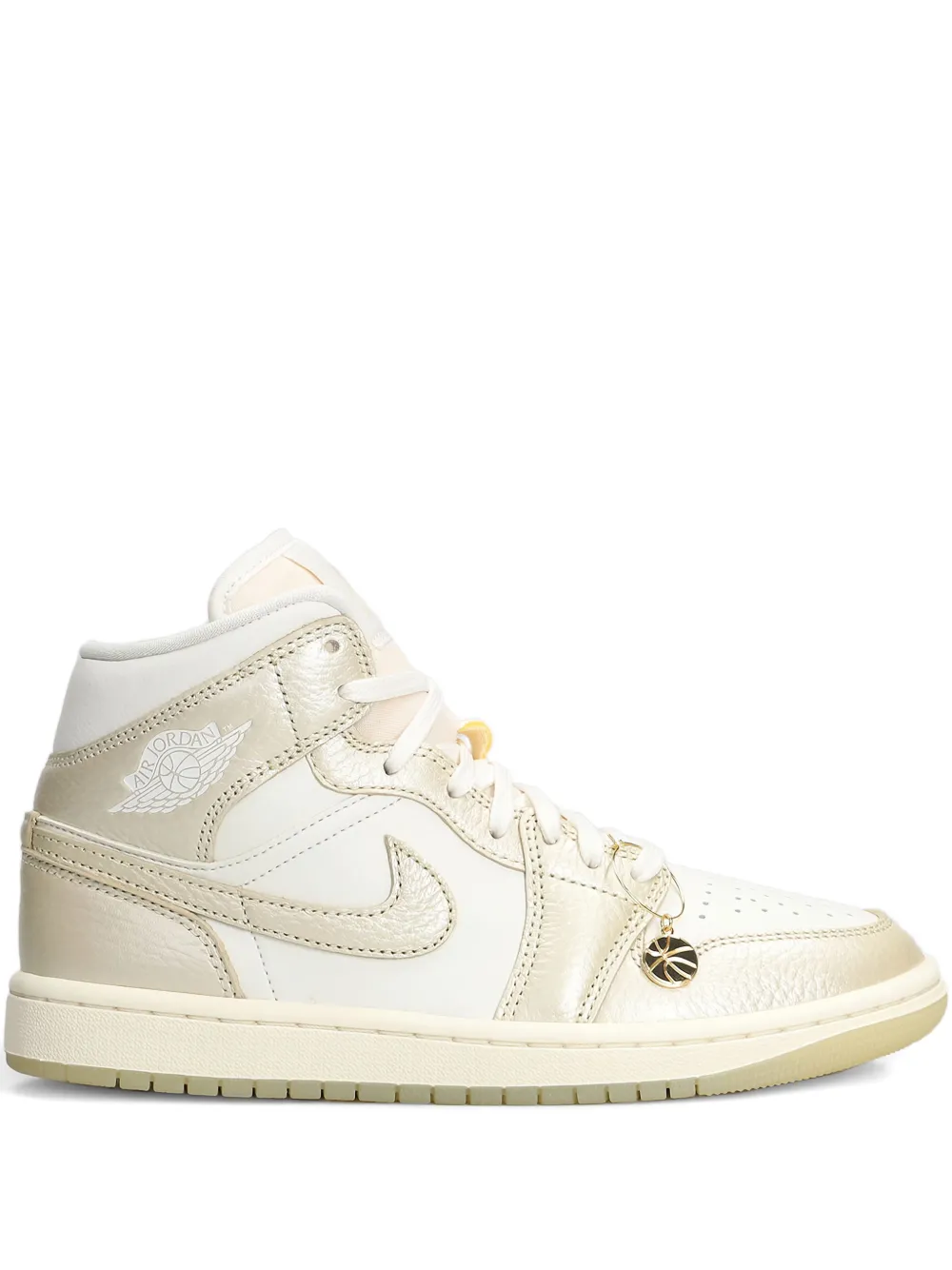 Nike Air Jordan 1 Mid SE perforated-toe sneakers - Bianco