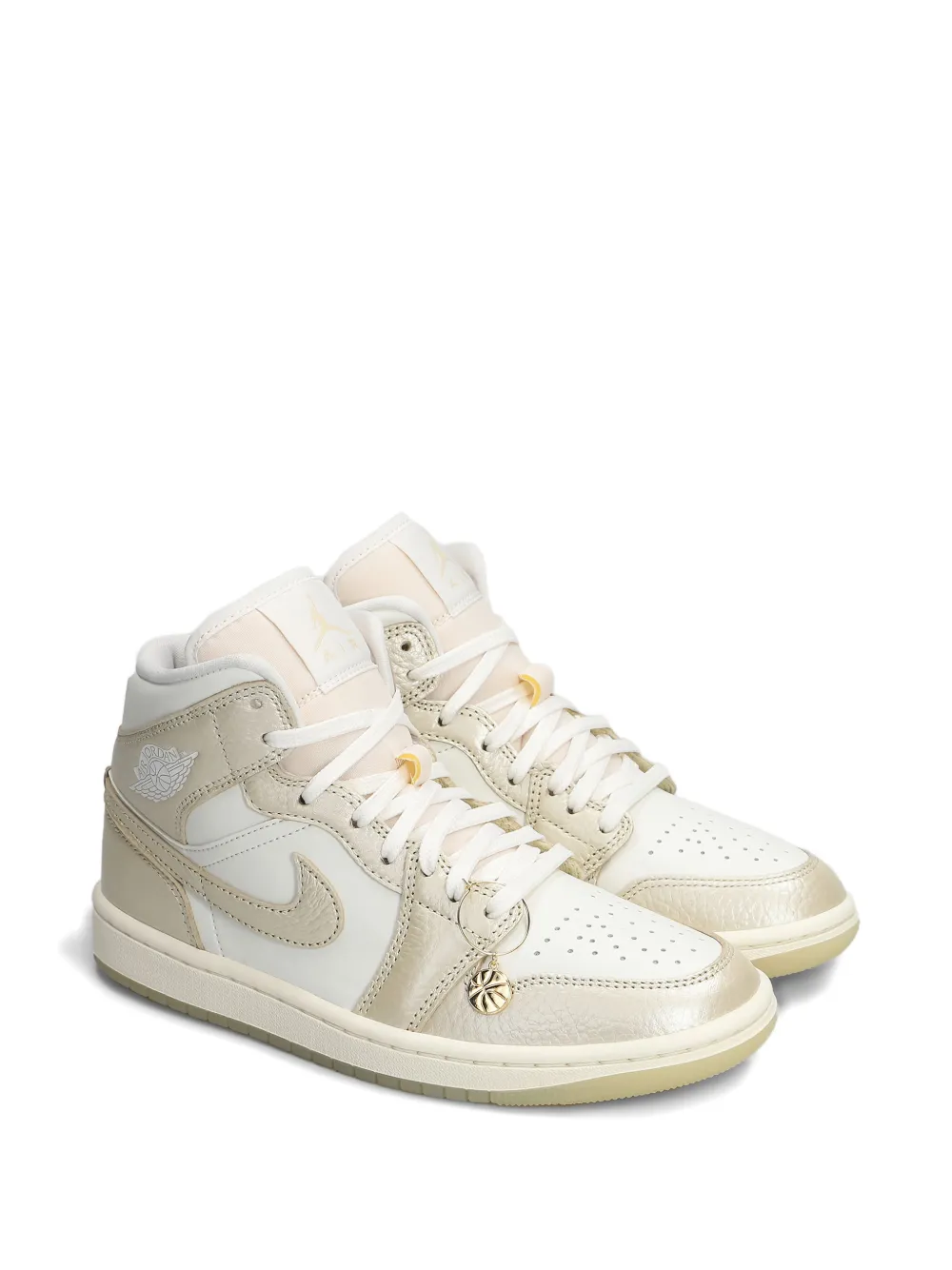 Nike Air Jordan 1 Mid SE perforated-toe sneakers - Wit