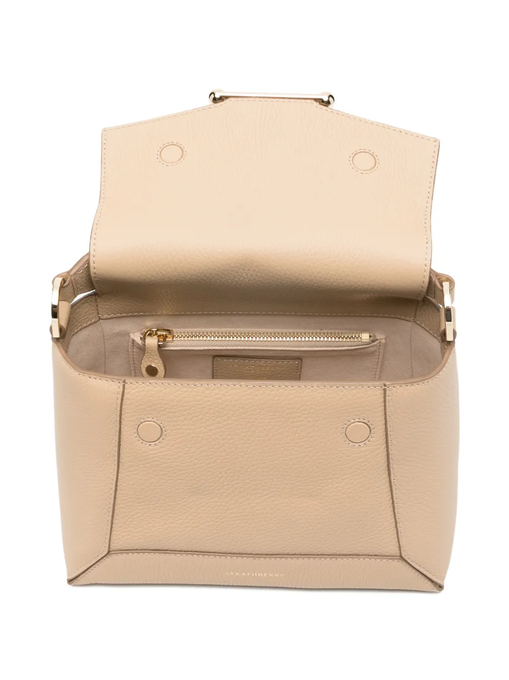 Strathberry Mosaic shopper met logoprint Beige