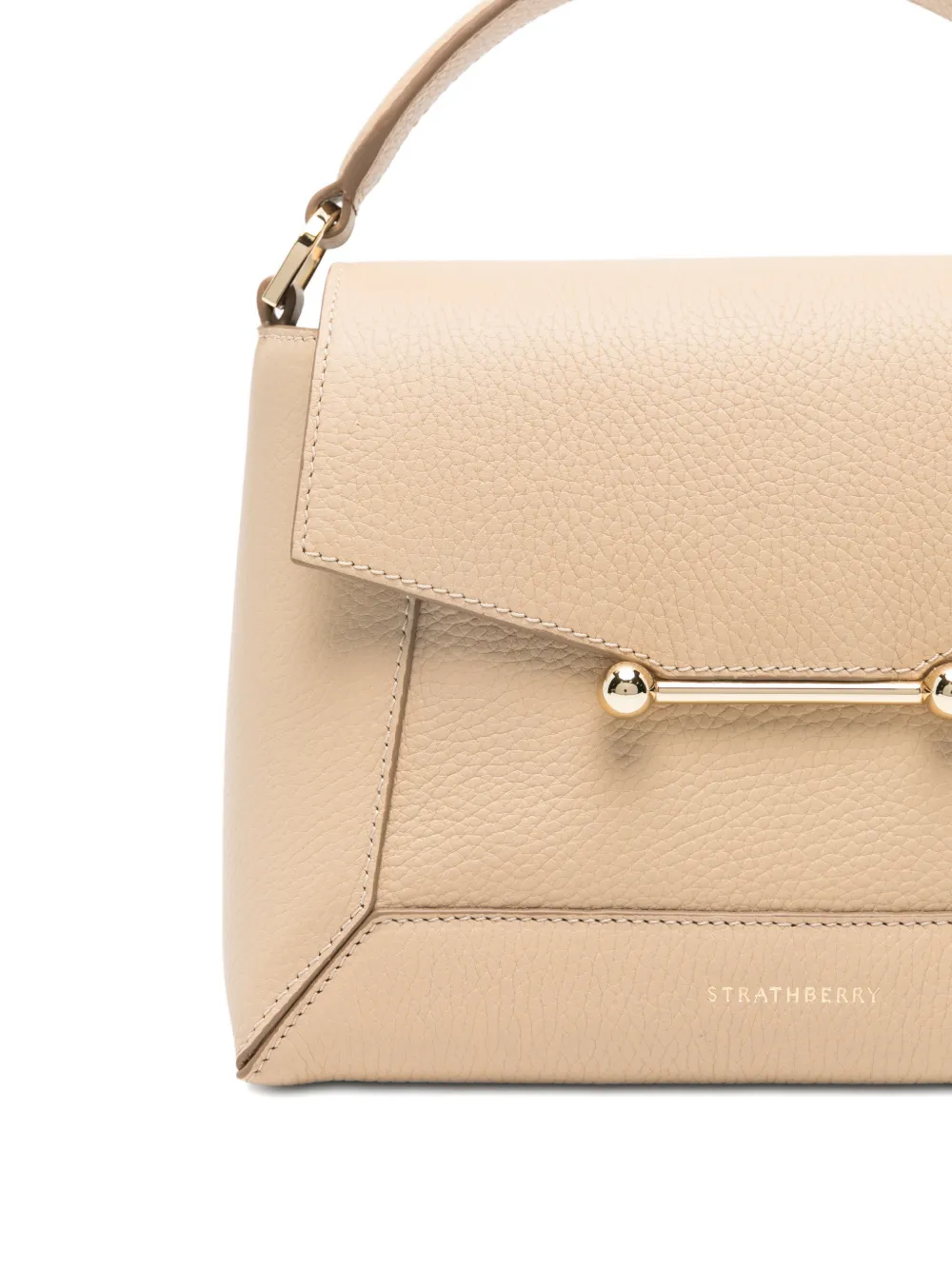 Strathberry Mosaic shopper met logoprint Beige