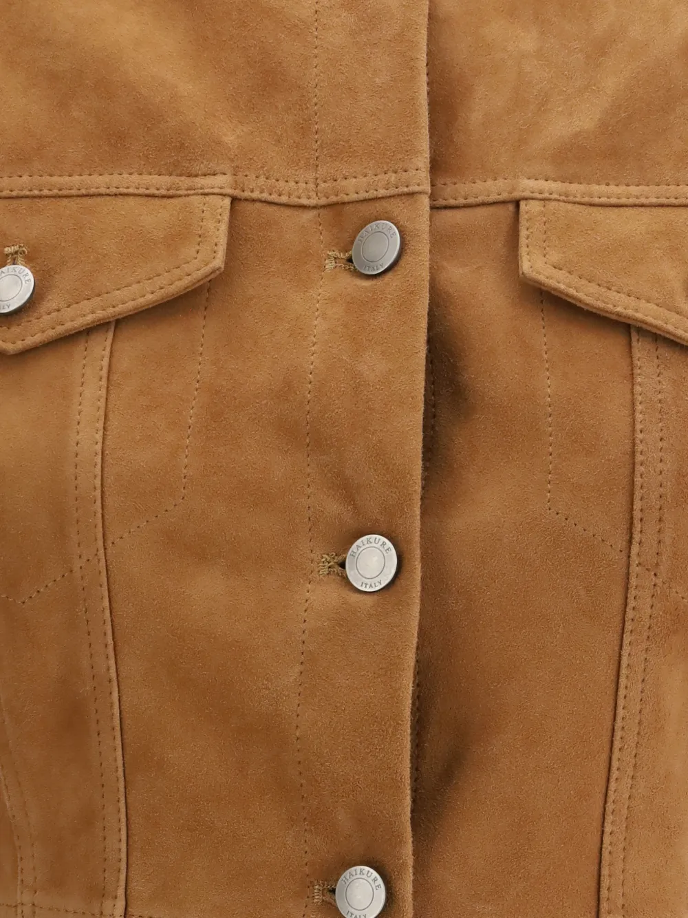  Haikure Pocket Suede Jacket - Brown 