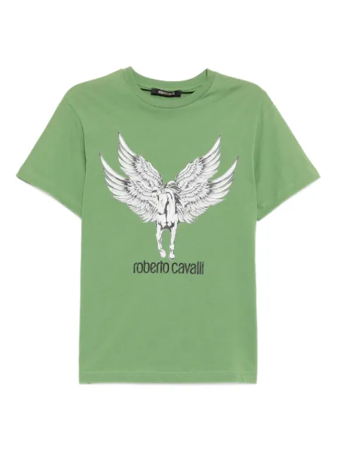 Roberto Cavalli t-shirt en coton à imprimé graphique