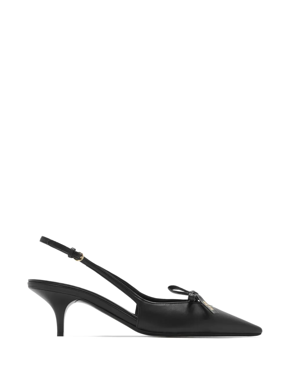 Miu Miu bow-detail leather slingback pumps - Black