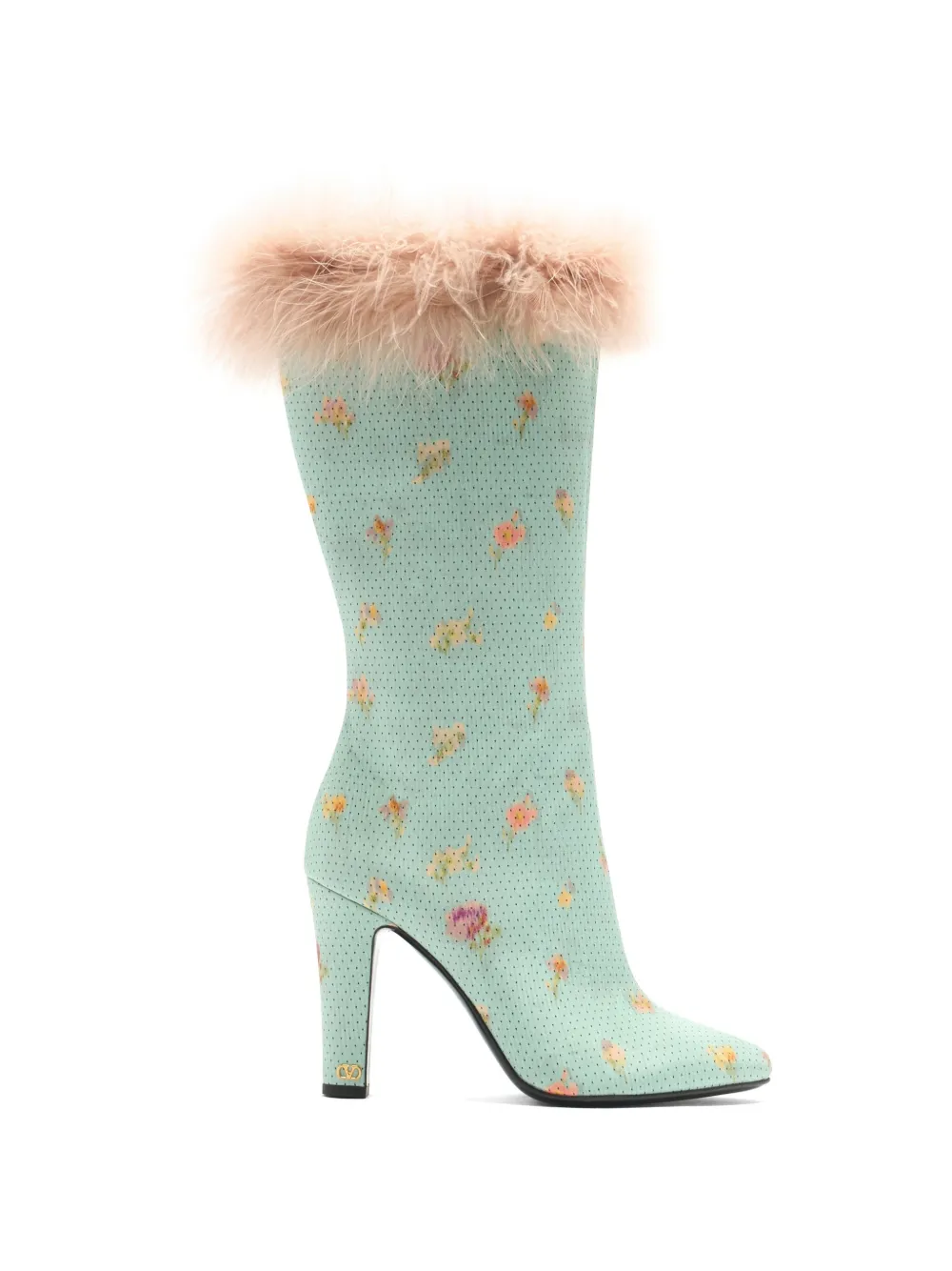 Valentino Garavani Hotty Stiefel mit Blumen-Print - Blau