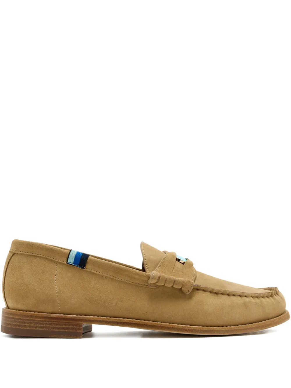 Blu Scarpa turquoise-stone loafers - Neutrals