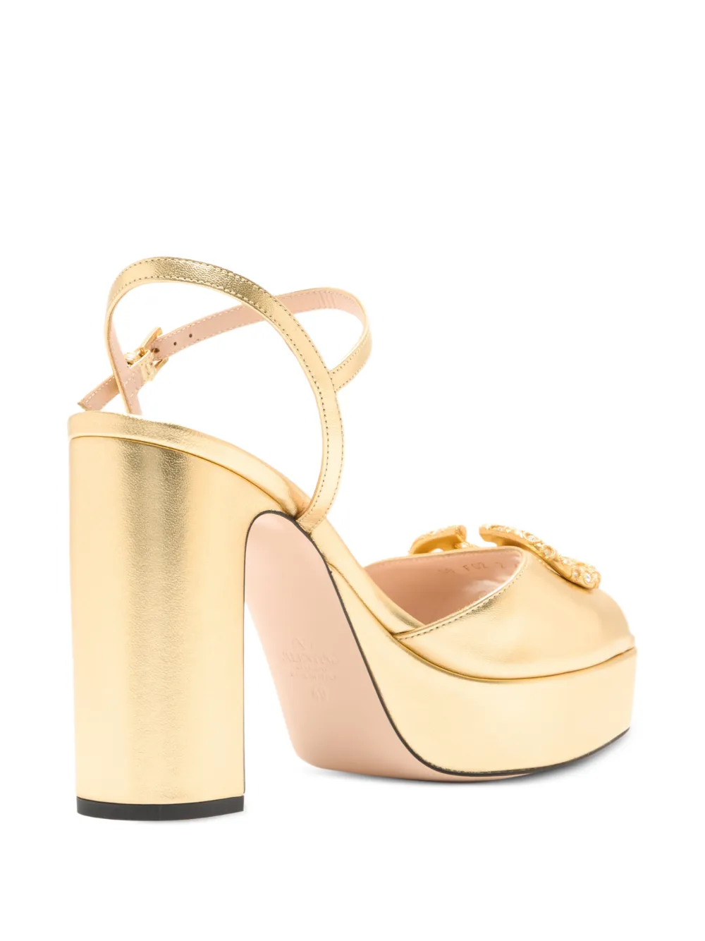 Valentino Garavani Sandalen verfraaid met kristallen Goud