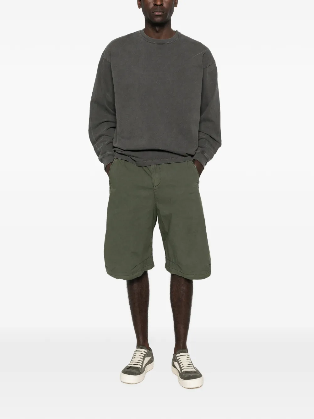  Diesel P-stitch Zip Shorts - Green 