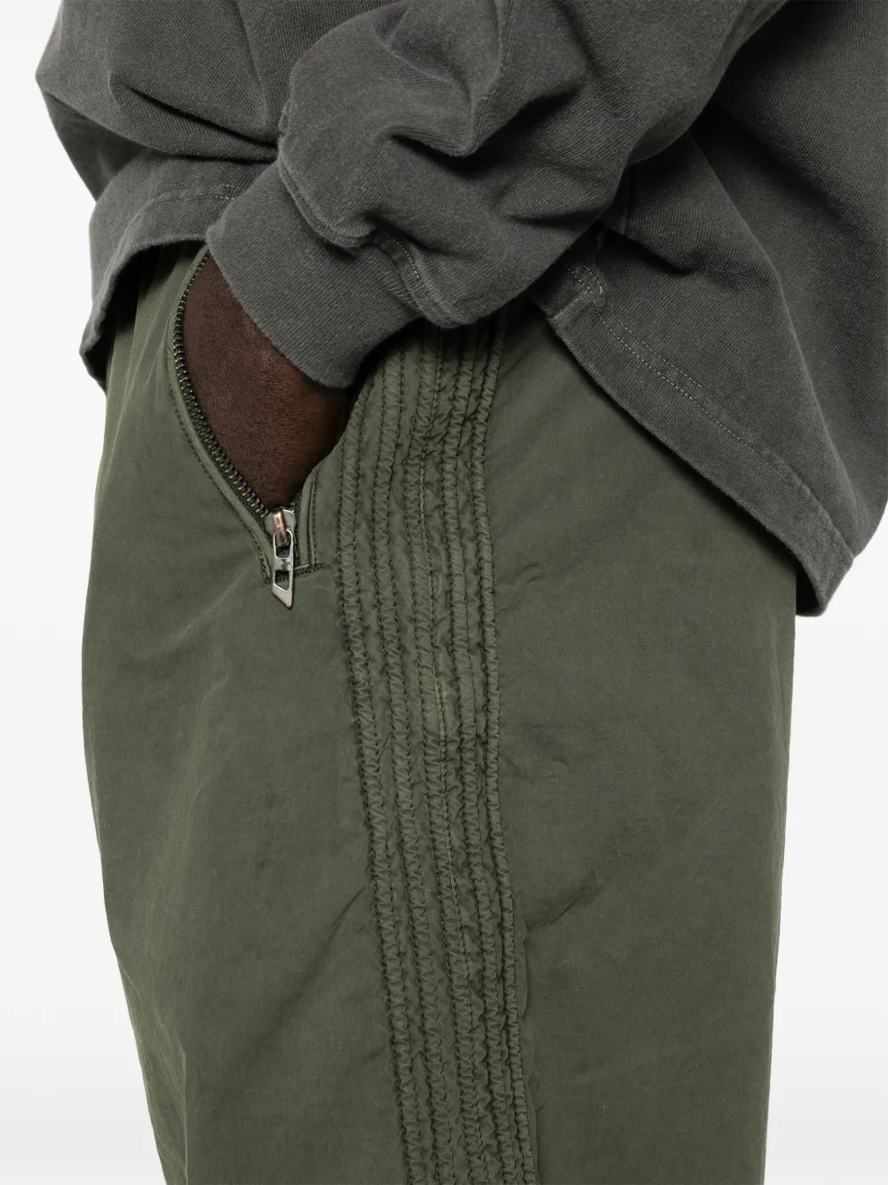 Diesel P-Stitch shorts met rits Groen