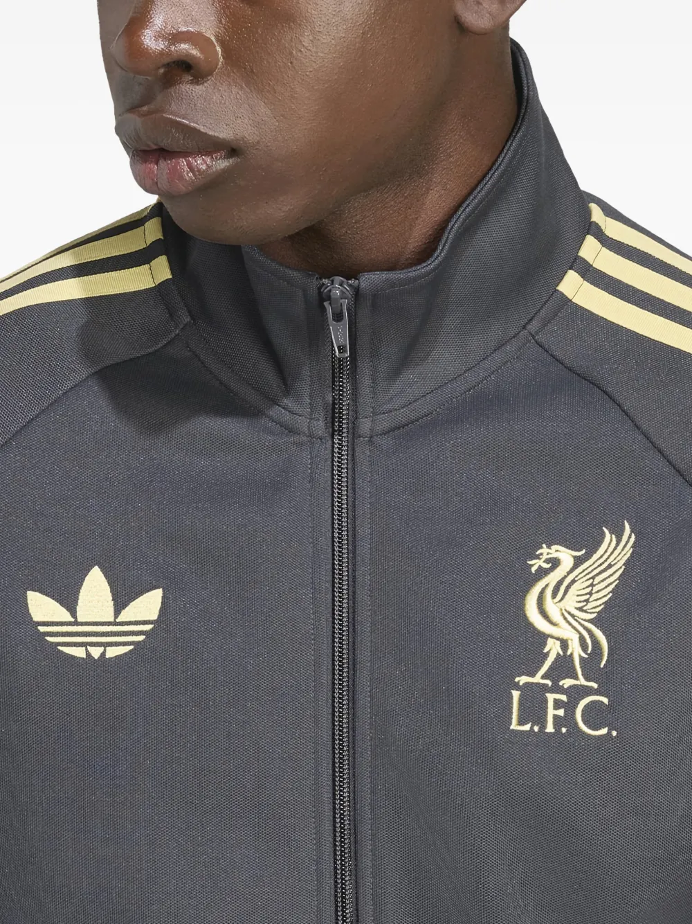 Adidas Liverpool FC ストライプ スウェットシャツ | グレー | FARFETCH JP