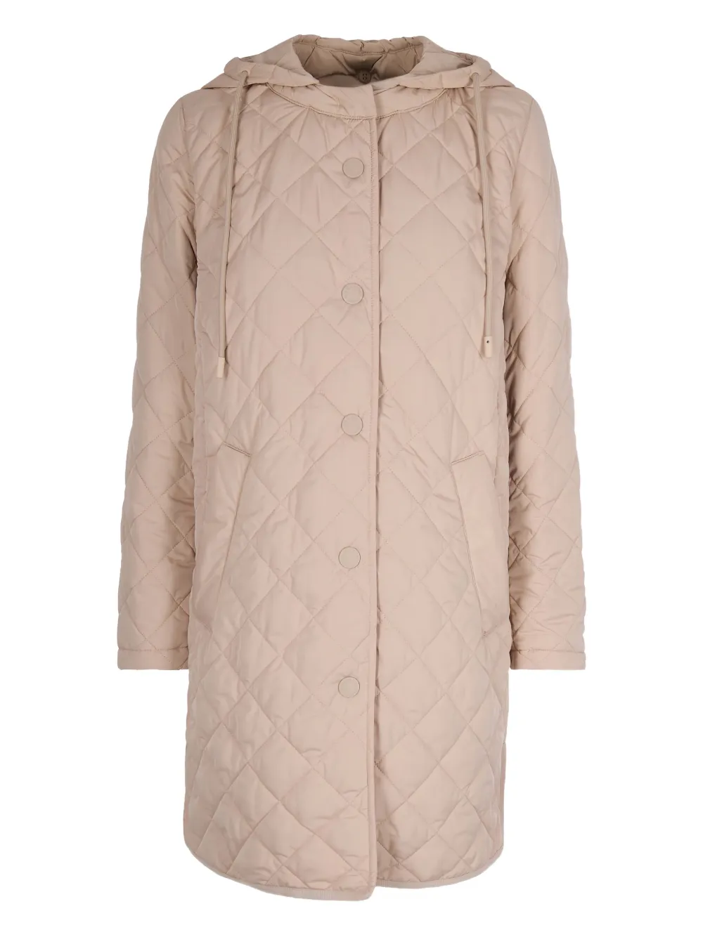 Max Mara Erio quilted hooded coat - Neutrals