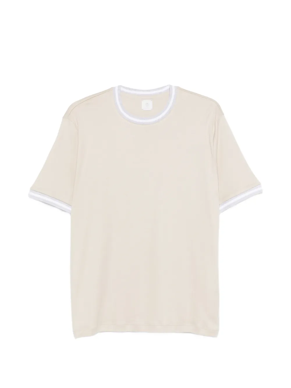 Eleventy ribbed-trim T-shirt - Toni neutri