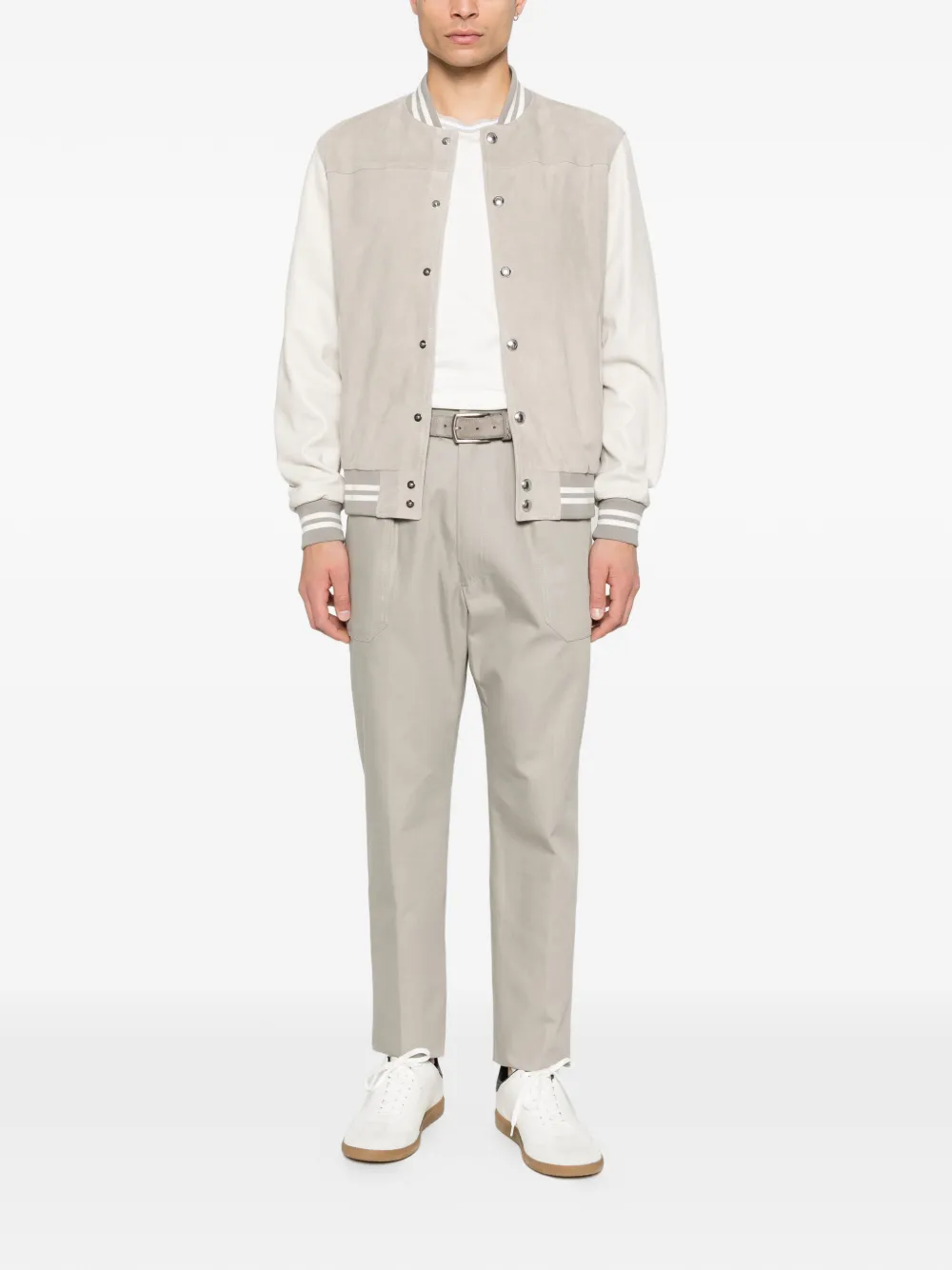 Eleventy ribbed-trim T-shirt - Wit