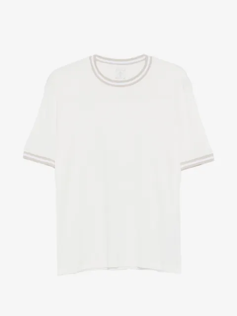 Eleventy ribbed-trim T-shirt