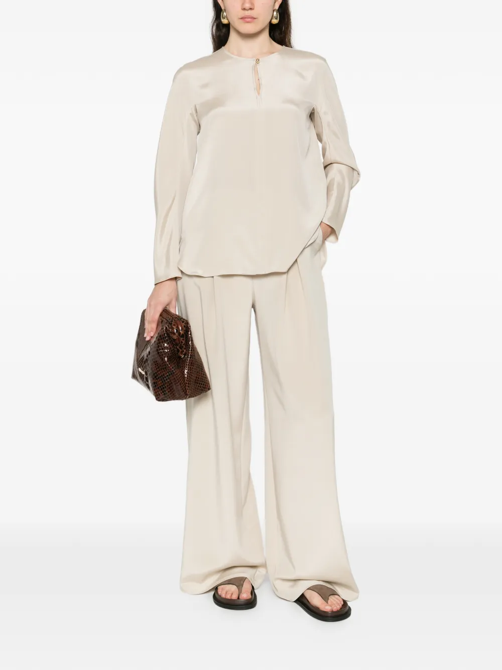  Max Mara Long-sleeve Blouse - Neutrals 
