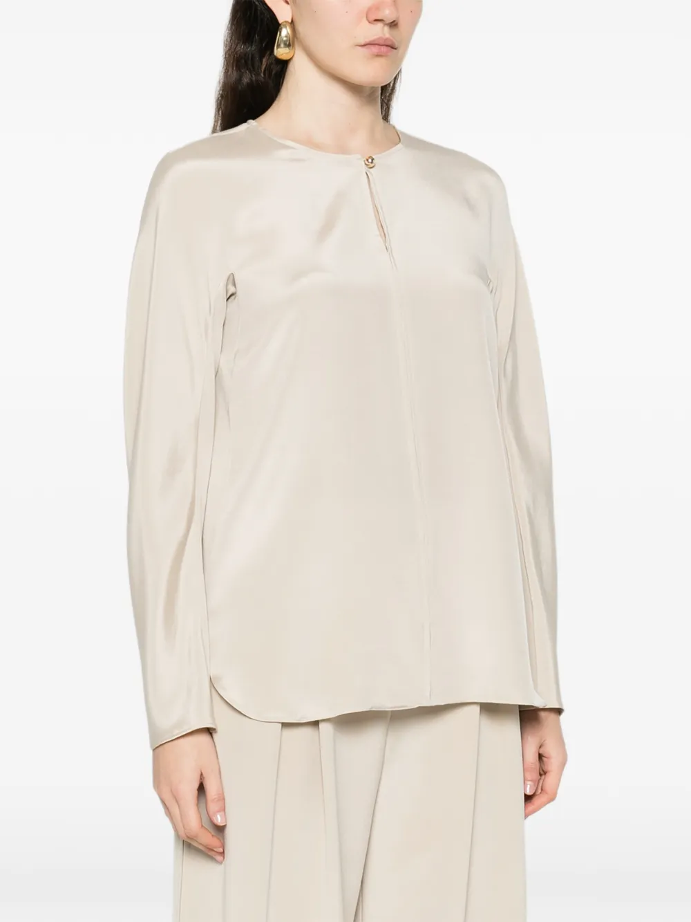  Max Mara Long-sleeve Blouse - Neutrals 