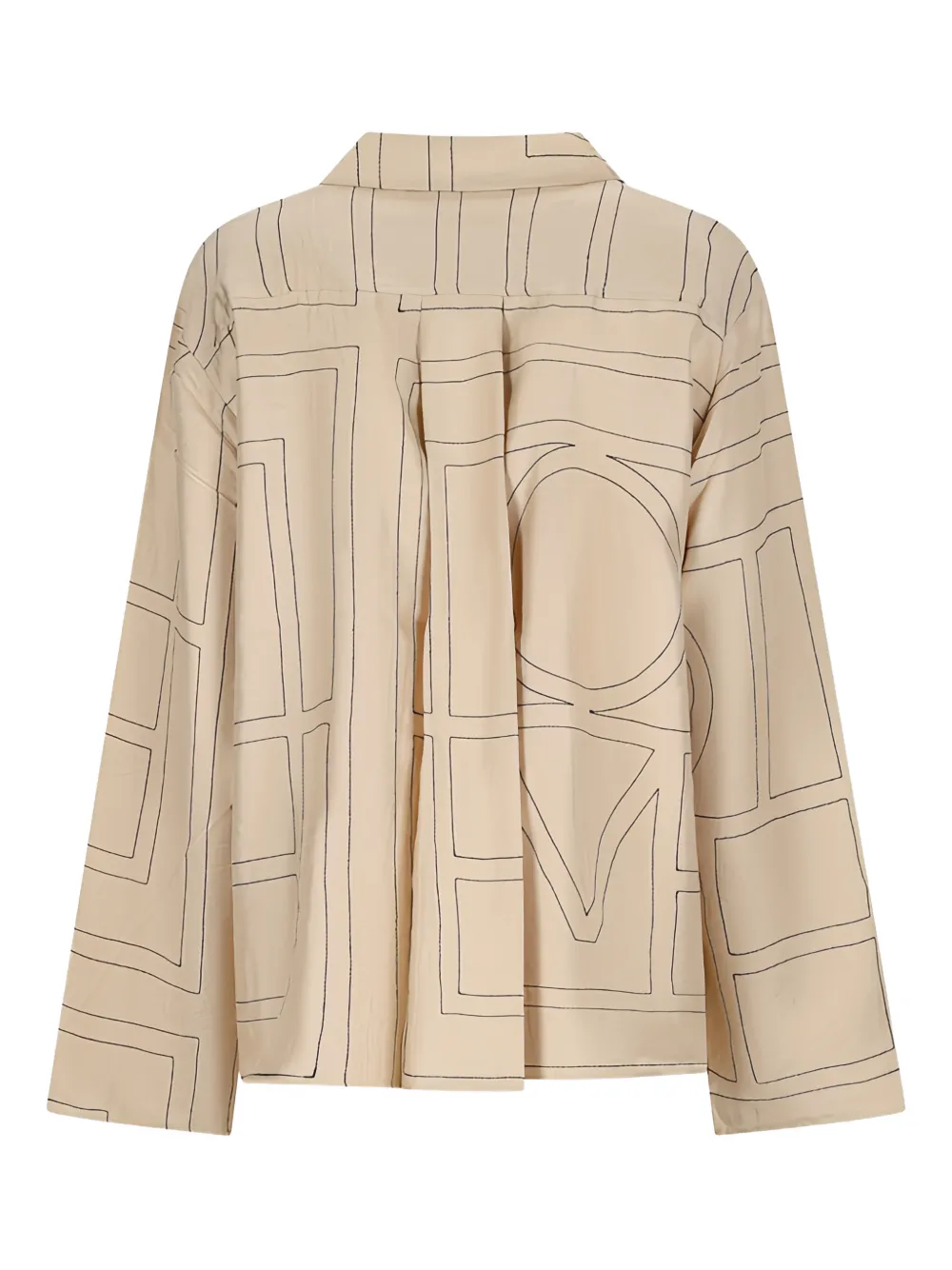 TOTEME Zijden top met monogram - Beige