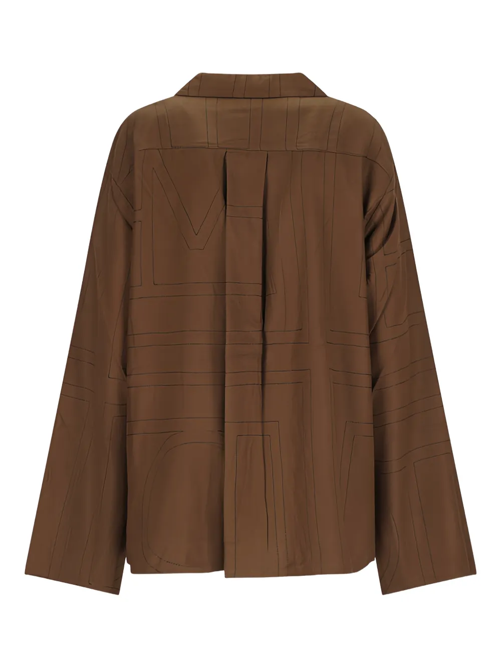 TOTEME Flanellen top met monogram - Bruin