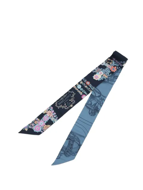 Hermès Pre-Owned 2025 Brides de Gala en Fleurs Silk Twilly Scarf scarves