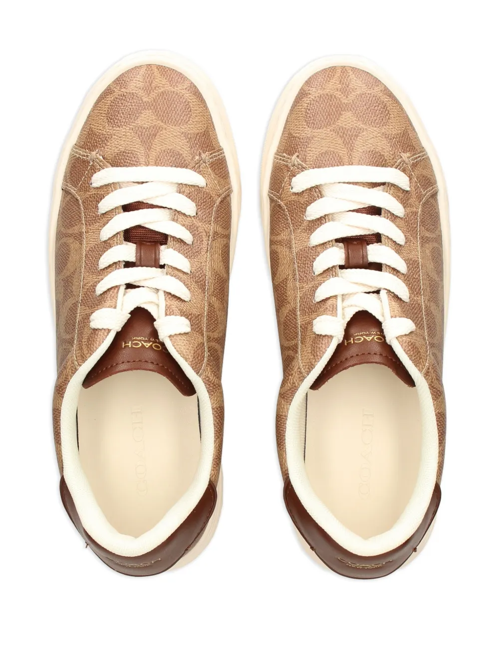 Coach High Line monogram sneakers Beige