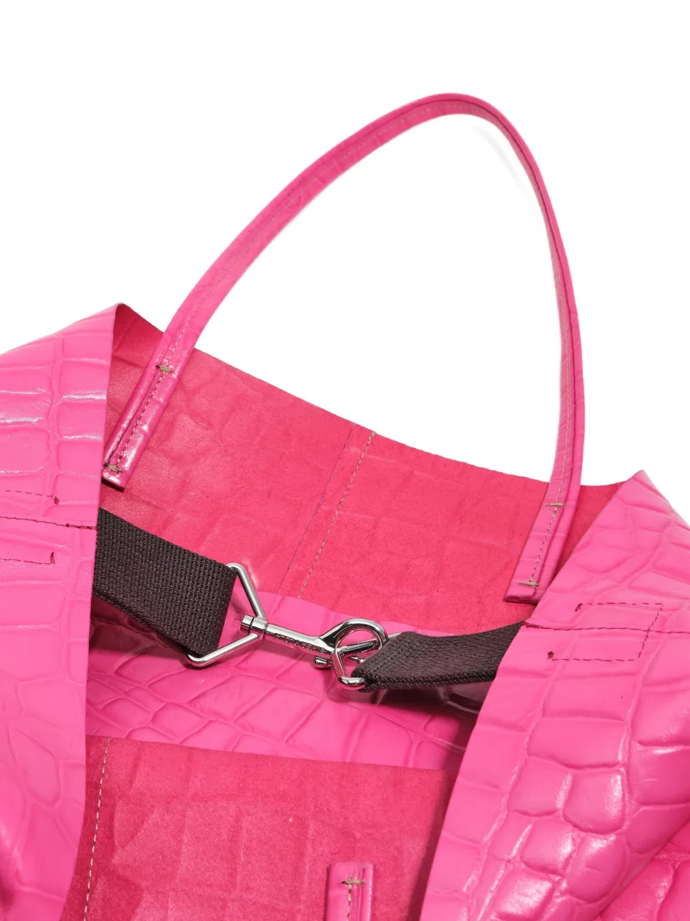Large Leather-Embossed Tote Bag