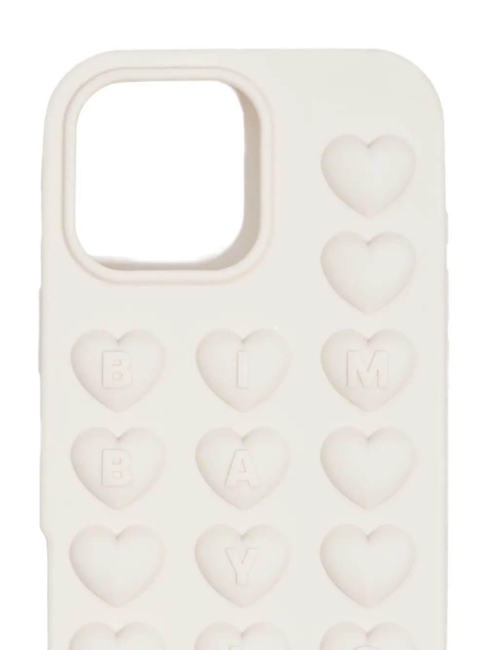  Bimba Y Lola Heart-embossed Iphone 16 Pro Case - White 