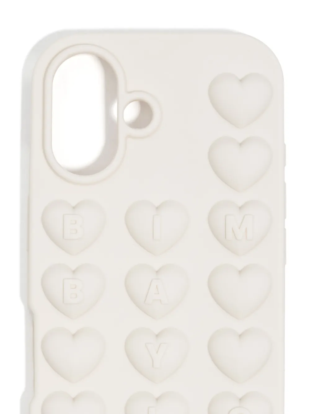  Bimba Y Lola Heart-embossed Iphone 16 Case - White 