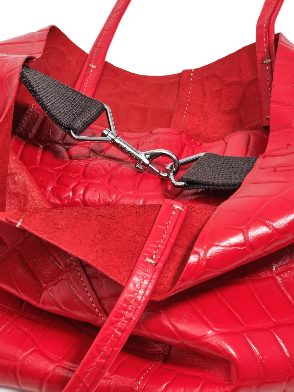 Medium Textured-Leather Tote Bag