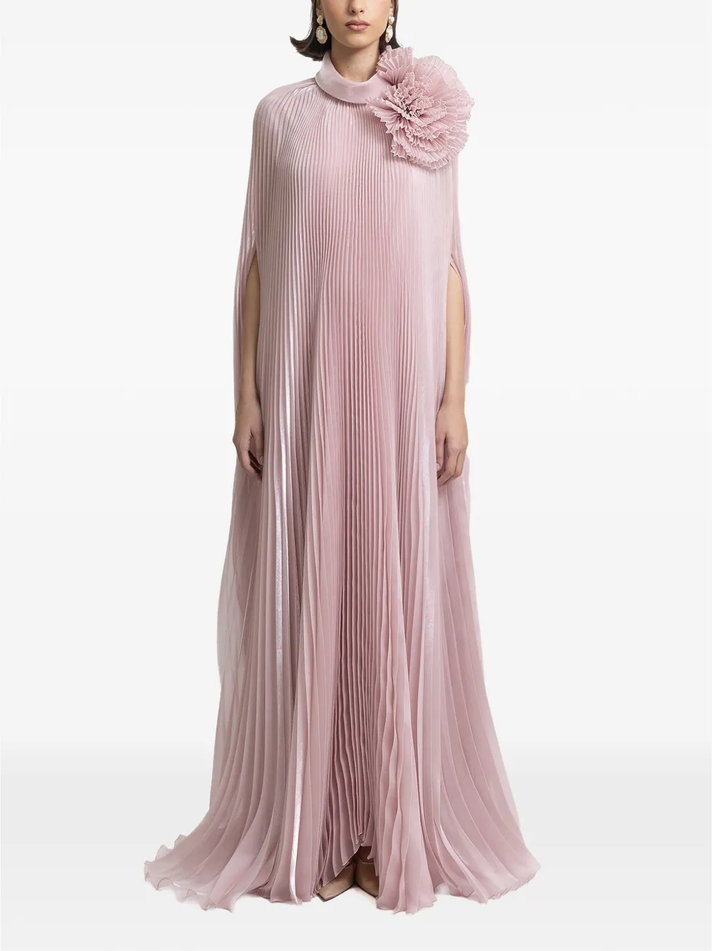 Gemy Maalouf draped flower maxi dress